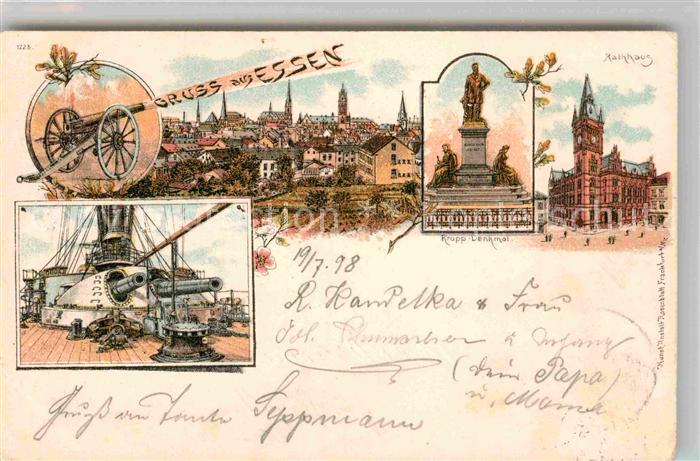 Essen Ruhr Rathaus Kruppdenkmal Panorama