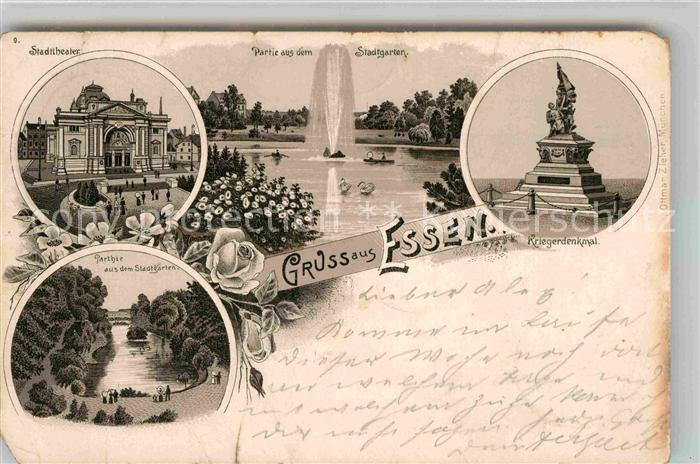 Essen Ruhr Kriegerdenkmal Stadttheater Stadtgarten
