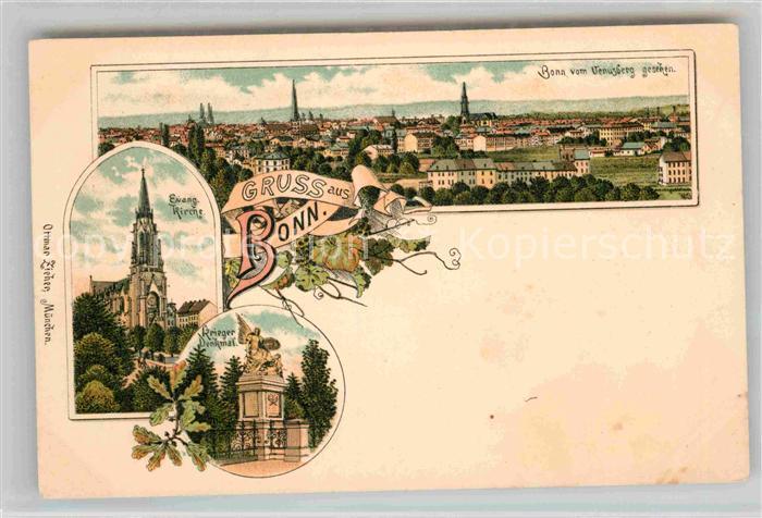 Bonn Rhein Kriegerdenkmal Evangelische Kirche Panorama