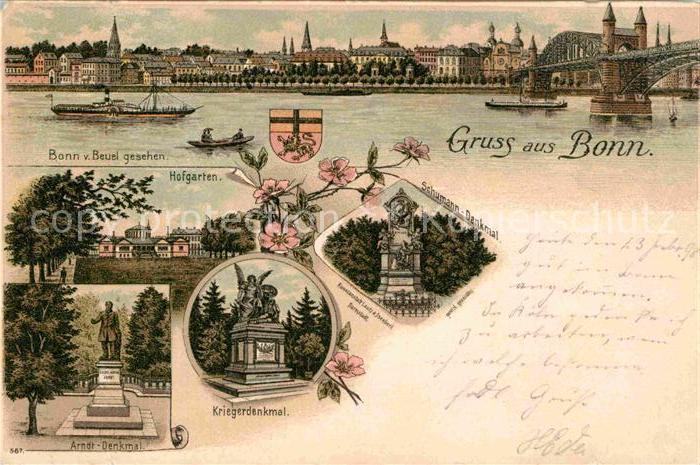 Bonn Rhein Hofgarten Schumann Denkmal Arndt Denkmal Kriegerdenkmal