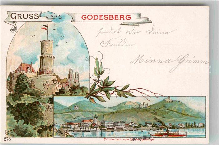 Godesberg Bad Panorama Siebengebirge Burg