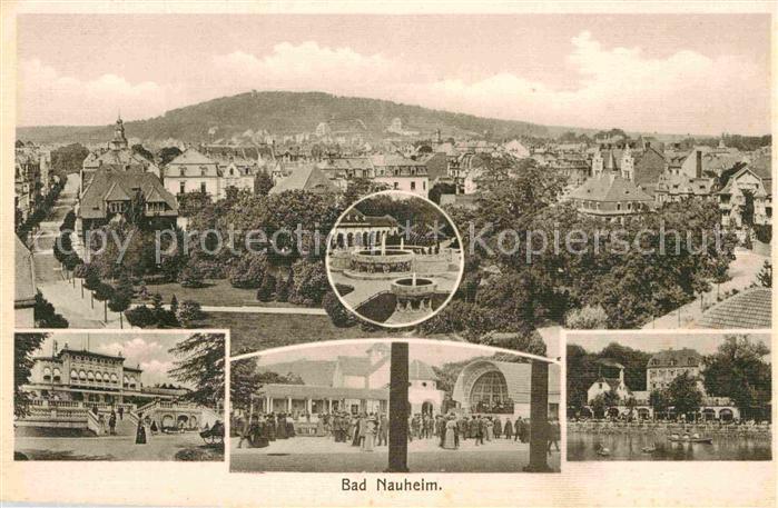 Bad Nauheim Brunnen Panorama Kurhaus