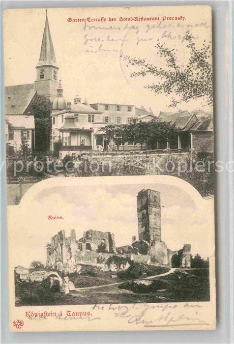 Koenigstein Taunus Ruine Hotel Gartenterrasse
