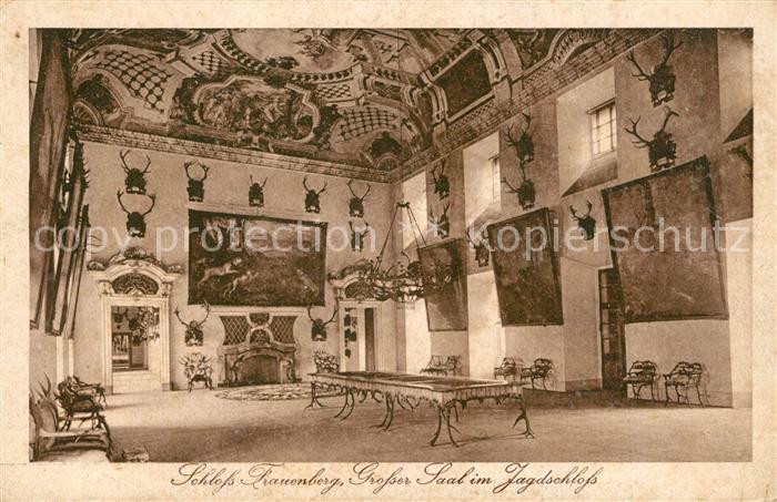 Frauenberg Hluboka nad Vltavou CZ Grosser Saal im Jagdschloss
