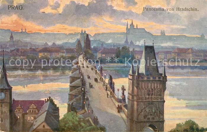 Prag Prahy Prague Panorama von Hradschin