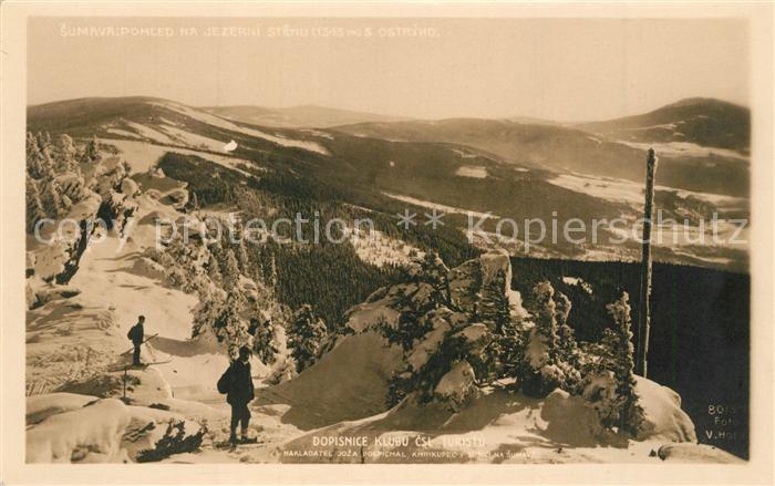 Sumava Czechia Pohled na Jezerni stehu s Ostryho