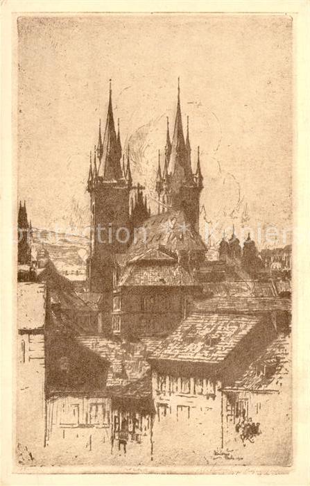 Praha Prahy Prague Tyn od vychodu di leptu