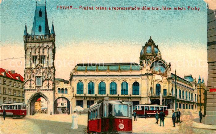 Praha Prahy Prague Prasna brana a representacni dum kral hlav mesta Prahy