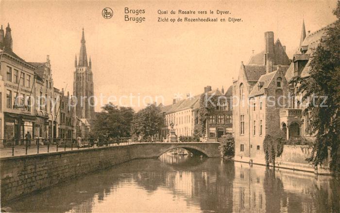 Bruges BRUGGE Belgie Quai du Rosaire vers le Dyver