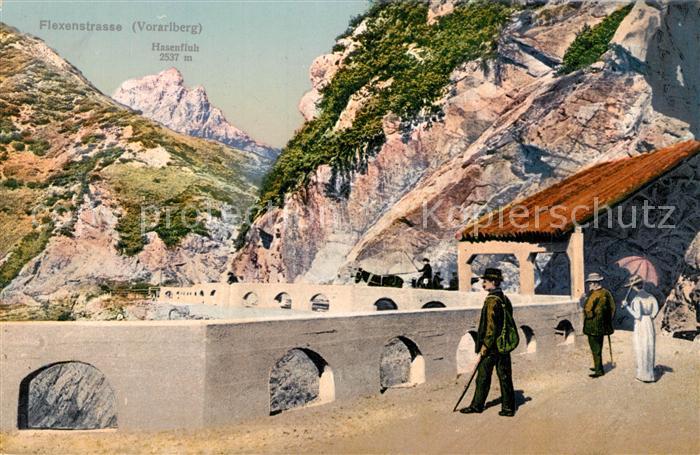 Vorarlberg Flexenstrasse mit Hasenfluh