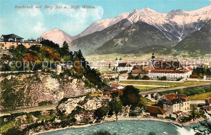 Innsbruck mit Berg Isel und Stift Wilten