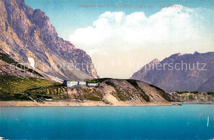 Vorarlberg Luenersee mit Douglashuette