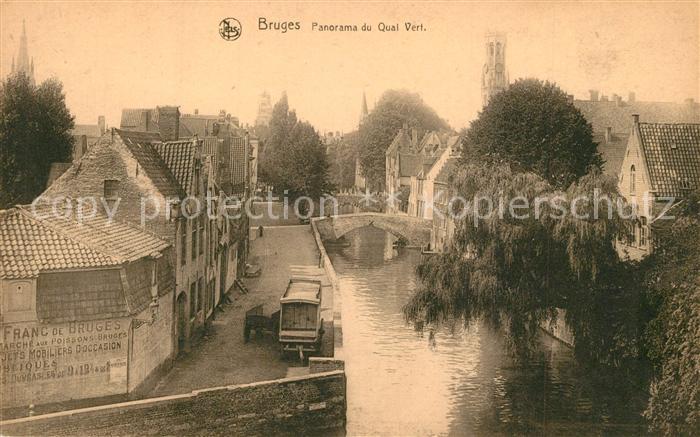 Bruges BRUGGE Belgie Panorama du Quai Vert