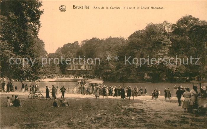 Bruxelles Bruessel Bois de la Cambre le Lac et le Chalet Robinson
