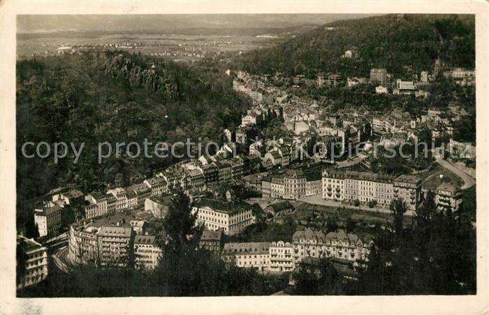 Karlovy Vary Celkovy pohled udolim reky Teple