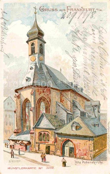 Frankfurt Main Kuenstlerkarte Werner Alter Peter