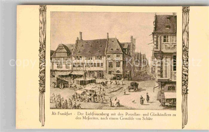 Frankfurt Main Liebfrauenberg Kuenstlerkarte Schuetz