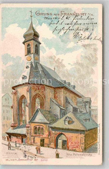 Frankfurt Main Peterskirche Kuenstlerkarte Werner