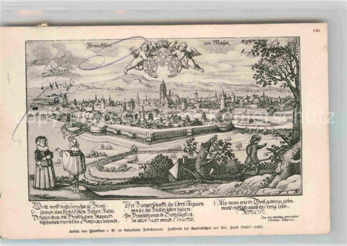 Frankfurt Main Panorama Spruch