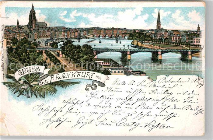 Frankfurt Main Panorama Dom Buecke