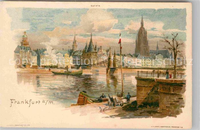 Frankfurt Main Eiserner Steg Dom