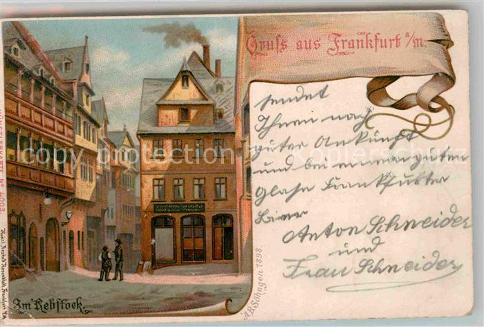 Frankfurt Main Gaststaette Rebstock