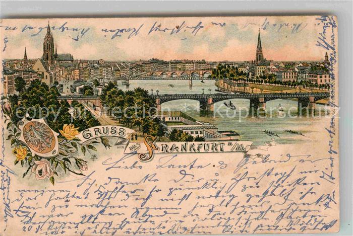 Frankfurt Main Panorama Dom Bruecke