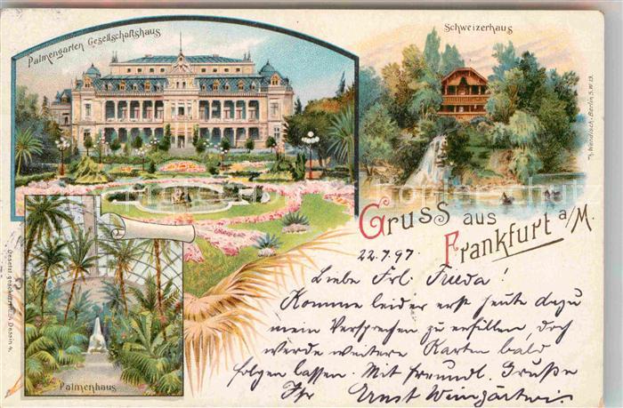 Frankfurt Main Palmengarten Gesellschaftshaus Schweizerhaus Palmenhaus