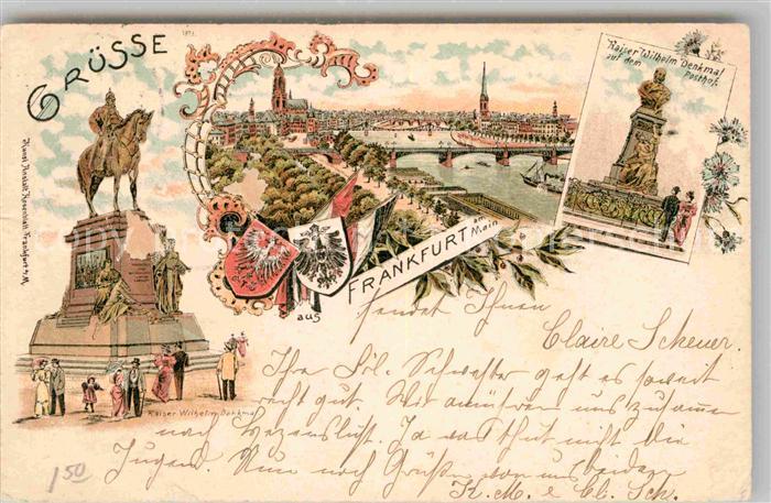 Frankfurt Main Kaiser Wilhelm Denkmal Panorama