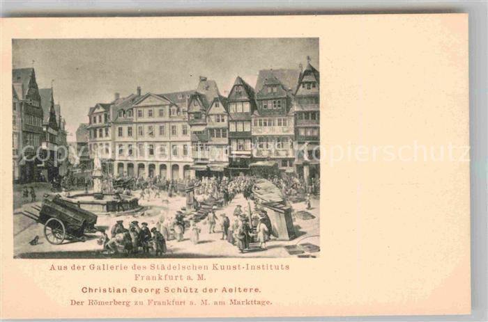 Frankfurt Main Roemerberg Markttag