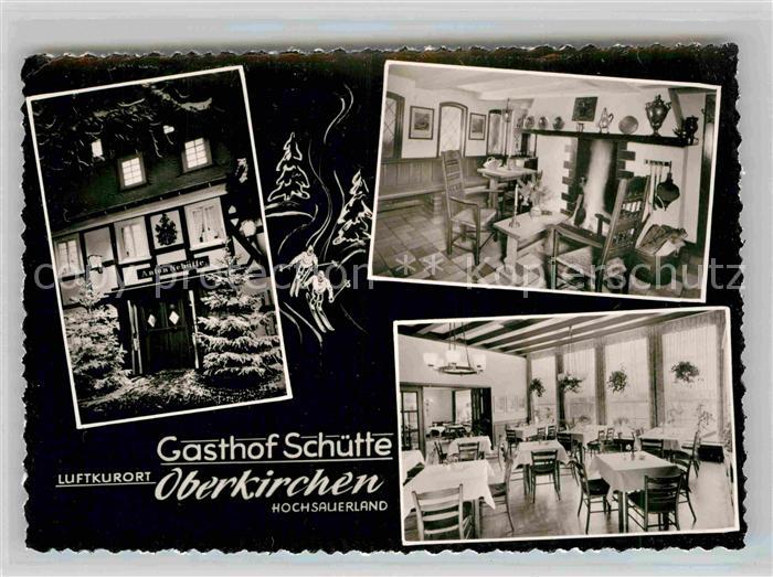 Oberkirchen Sauerland Gasthof Schuette Gastraum Kaminzimmer Winter