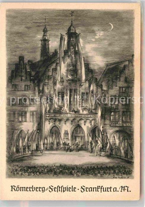 Frankfurt Main Roemerberg Festspiele Mondschein