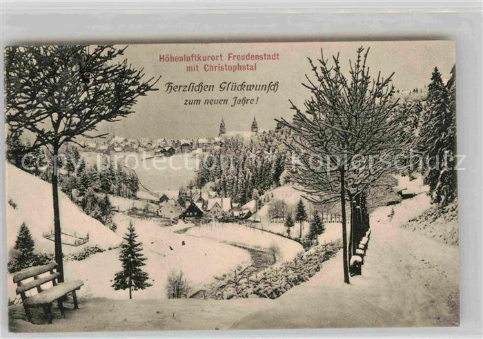 FREUDENSTADT BW Christophstal Winter Neujahrskarte
