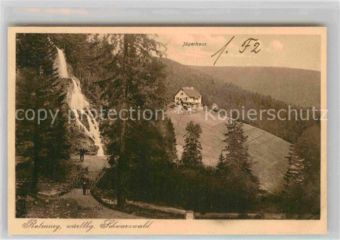 FREUDENSTADT BW Rotmurg Jaegerhaus Wasserfal