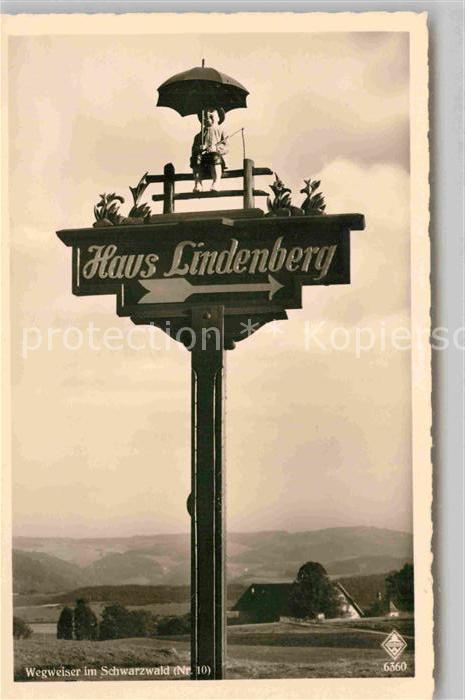 Schwarzwald Wegweiser zum Haus Lindenberg