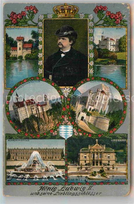 Fuessen Allgaeu Roseninsel Berg Neuschwanstein Hohenschwangau