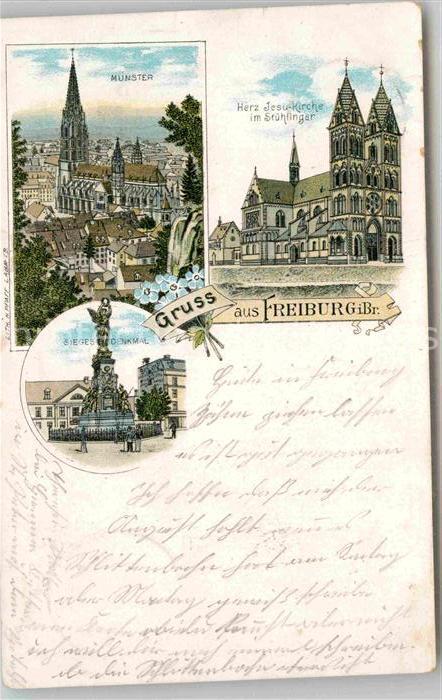 Freiburg Breisgau Muenster Herz Jesu Kirche im Stuehlinger Sieges Denkmal