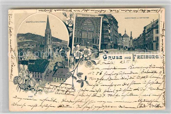 Freiburg Breisgau Muenster Portal Kaiserstrasse Martinstor