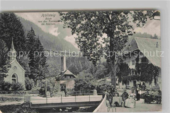 Hoellsteig Blick von der Terrasse im Sternen