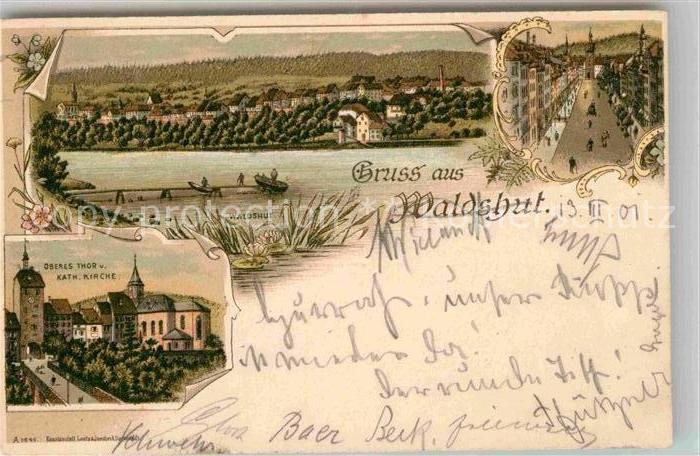 Waldshut-Tiengen Oberes Tor Katholische Kirche Panorama