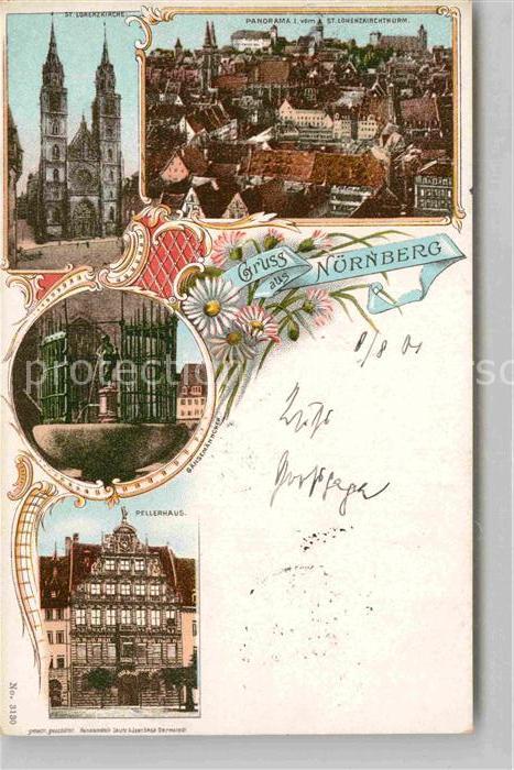 NueRNBERG CITY Panorama Frauenkirche Pellerhaus Gaensemaennchen