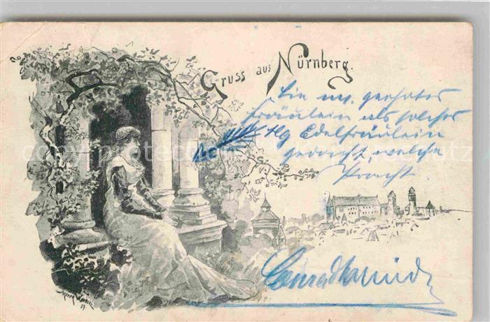 NueRNBERG  CITY Panorama Frau im Park