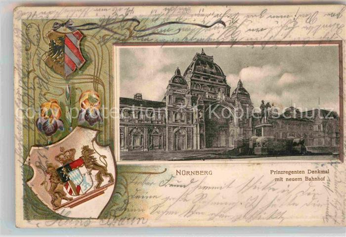NueRNBERG  CITY Prinzregenten Denkmal Neuer Bahnhof