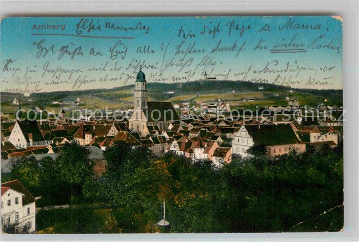 Amberg Oberpfalz Teilansicht Kirche