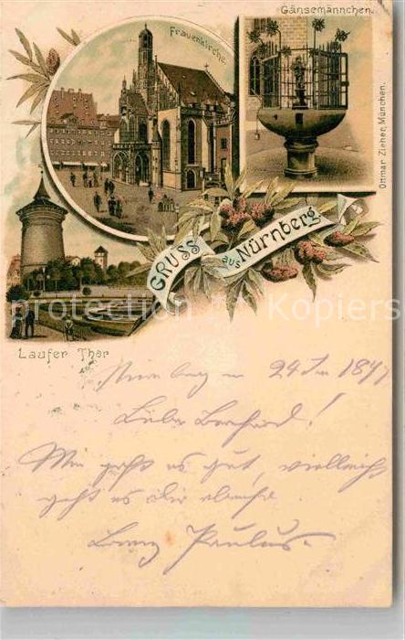 NueRNBERG  CITY Gaensemaennchen Frauenkirche Laufer Tor