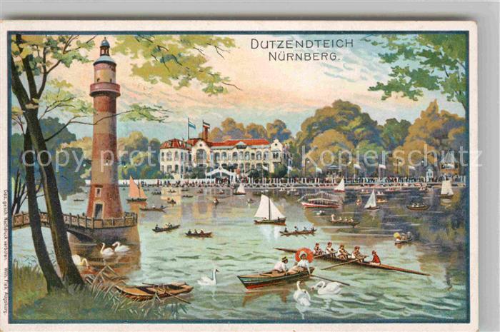 NueRNBERG  CITY Dutzendteich mit Leuchtturm