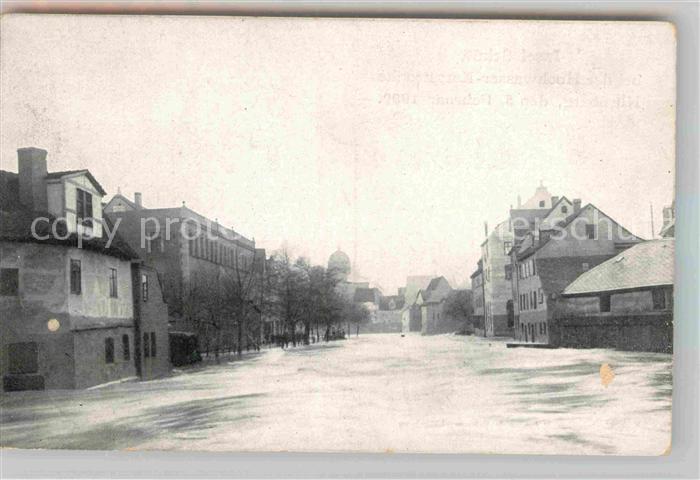 NueRNBERG  CITY Hochwasser Katastrophe 1909 Insel Schuett