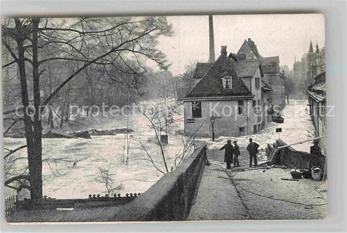 NueRNBERG  CITY Hochwasser Katastrophe 1909 Agnesbruecke
