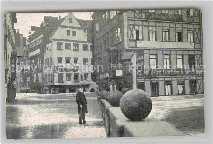 NueRNBERG  CITY Hochwasser Katastrophe 1909 Museumsbruecke Plobenhofstrasse