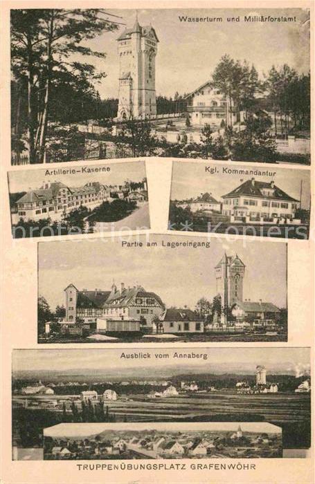 Grafenwoehr Truppenuebungsplatz Wasserturm Militaerforstamt Koenigliche Kommandu